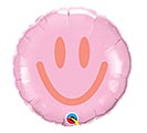 9&quot;INFLATED PINK  CORAL SMILES 2 SIDED