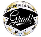 Related Product Image for 22&quot; PKG GRADUATE BLACK STARS BUBBLE 