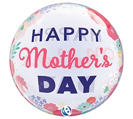 22" PKG MOTHER'S DAY BUBBLE BALLOON