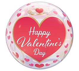 22&quot; PKG VALENTINE PRINCESS BUBBLE BALLOO