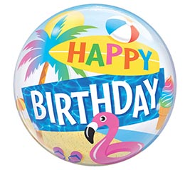 22" PKG HAPPY BIRTHDAY SUMMER BUBBLE