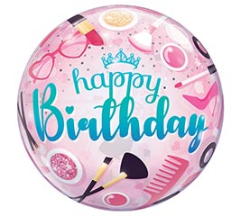 22" PKG HAPPY BIRTHDAY PINK COSMETICS