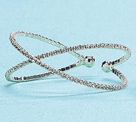 SILVER CROWN JEWEL CORSAGE BRACELET