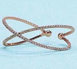 ROSE GOLD CROWN JEWEL CORSAGE BRACELET