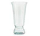 VASE- FLARED RUFFLE CLEAR GLASS CS/9