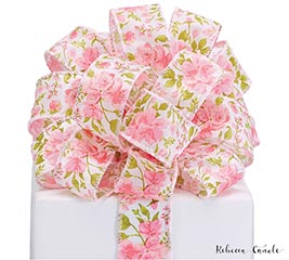 RIBBON #9 SAVANNA FLORAL PINK/LAVENDER