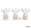 WHITE LACE MESSAGE ANGEL FIGURINE