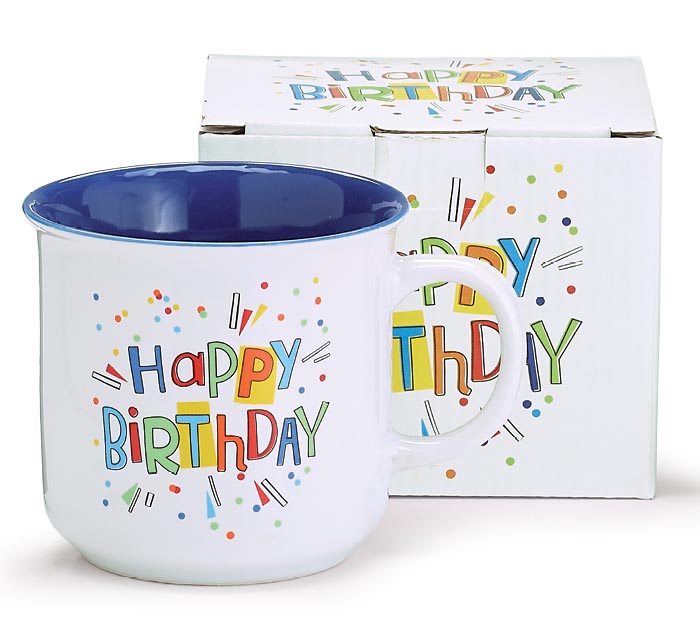 Happy Birthday Mug With Confetti