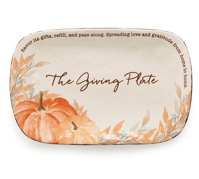 Autumn Air Thankful Ivory & Red Pumpkin Truck Rectangle Throw