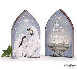 HAND PAINTED CARLA GROGAN SHELF SITTERS