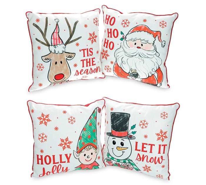 Assorted Christmas Message Pillows