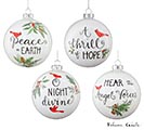 VARIED CHRISTMAS SONG MESSAGES ORNAMENTS