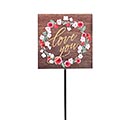 PICK SQUARE WITH WREATH &quot;LOVE YOU&quot;