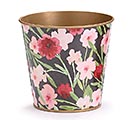 4&quot; PINK FLOWER POT COVER WITH GOLD