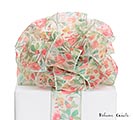 RIBBON #40 COTTAGE BLISS PEACH FLORAL