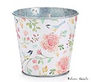 4&quot; BIRDS AND FLOWERS POT COVER