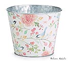 6&quot; BIRDS AND FLOWERS POT COVER