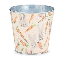 4&quot; FUN BUNNIES TIN POT COVER