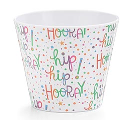 4&quot; HIP HIP HOORAY MELAMINE POT COVER