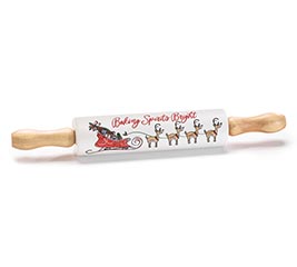 HOLIDAY JOLLIES CERAMIC ROLLING PIN