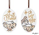 MESSAGE NATIVITY ASSORTED ORNAMENTS