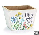 MOM MEANS LOVE WOOD PLANTER BOX