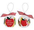 Related Product Image for BEST TEACHER EVER FLAT CERAMIC ORNAMENT 