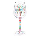 Related Product Image for STEMMED WINE GLASS HAPPY BIRTHDAY 