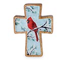 Related Product Image for MANGO WOOD CROSS SITTER WITH CARDINAL 