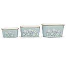 Related Product Image for BLUSHING MEADOW NESTED TIN PLANTER SET 