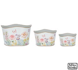 WILDFLOWER BUTTERFLY NESTED PLANTER SET