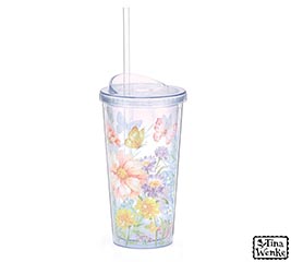 TRAVEL CUP WILDFLOWERS AND BUTTERFLIES