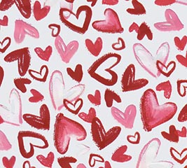 CELLO SHEET SWEETEST HEARTS PINK/RED