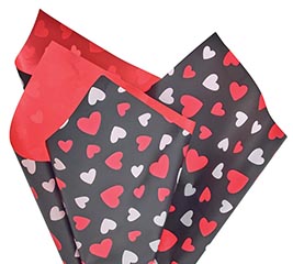 TWO SIDED RED/WHITE HEARTS