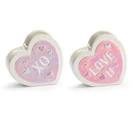 MESSAGE HEART SHAPE CERAMIC PLANTERS