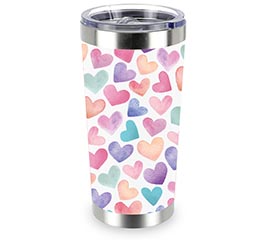 STAINLESS TUMBLER VIBRANT AFFAIR HEARTS