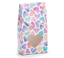 VIBRANT WATERCOLOR HEARTS CANDY BOX