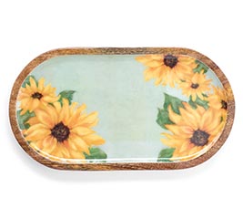SUNFLOWER MANGO WOOD TRAY