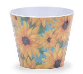 4&quot; SUNFLOWER DREAMS MELAMINE POT COVER