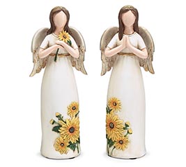 SUNFLOWER ANGEL RESIN FIGURINE