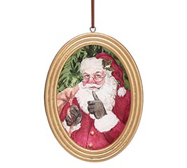 FRAMED SANTA PORTRAIT ORNAMENT