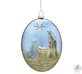 ORNAMENT STAR ABOVE HOLY FAMILY