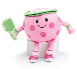 PLUSH PINK PICKLEBALL WITH PADDLE