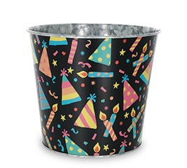 POT COVER 6" PARTY HATS BLACK