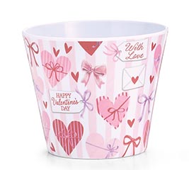4" TIED WITH A BOW MELAMINE POT COVER