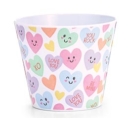 4" HAPPIEST HEARTS MELAMINE POT COVER