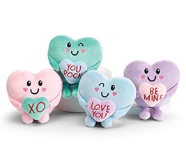 PLUSH SMILING HAPPIEST HEART WITH HEART