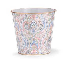 4" DELICATE DAMASK TIN POT COVER
