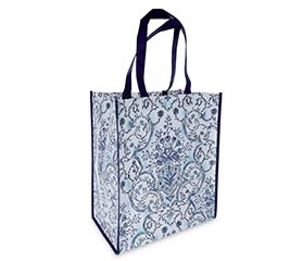 BLUE FLORAL TOTE
