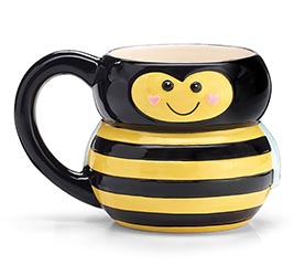 BEE SHAPE PORCELAIN MUG